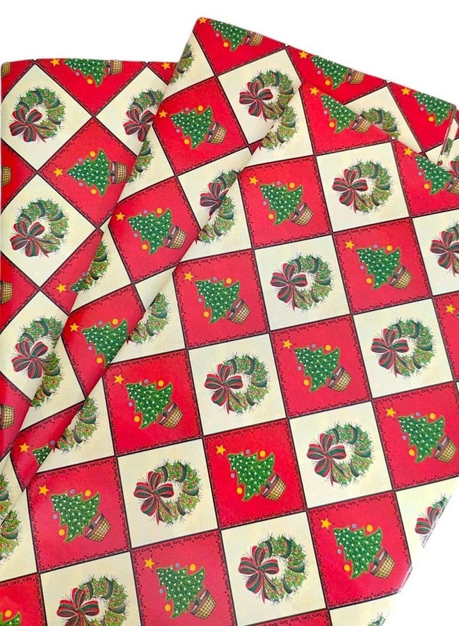 Tera13 TERA 13 Gift Paper Collection, Classic Christmas Wrapping Paper, Christmas Wrapping Paper Sheets, Christmas And X Mas Gift Wrapping Papers Gift Cover Wrapping Paper (5pcs) - Image 4